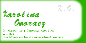 karolina omoracz business card